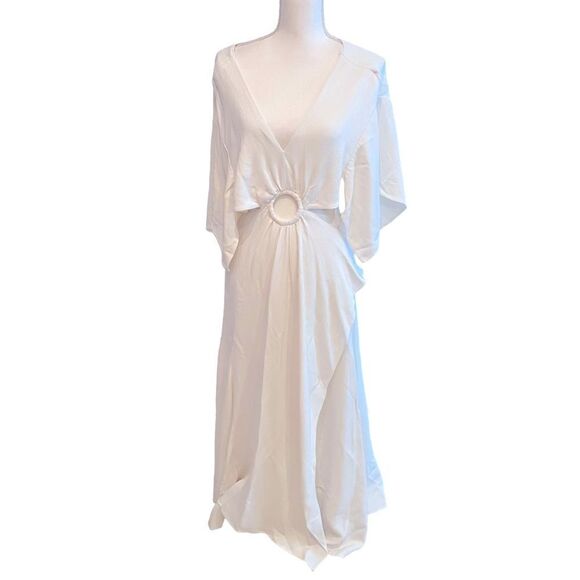 Phillip Lim Cut Out Crepe Maxi Dress Size 6 - Picture 4 of 11